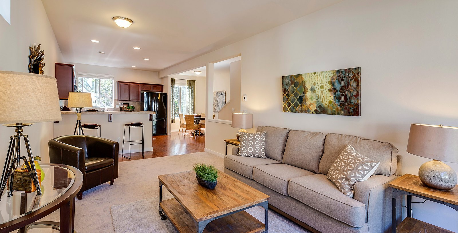 Warm apartment living room